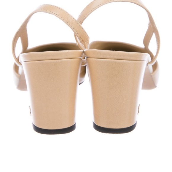 CHANEL Slingback Goatskin & Grosgrain Beige + Black - Picture 4 of 6